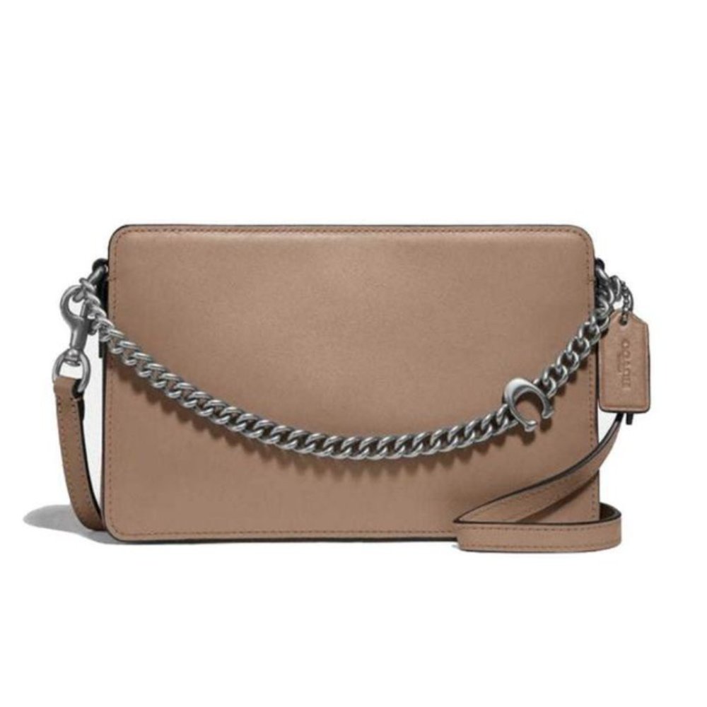 Coach Signature Chain Crossbody (in Beige)